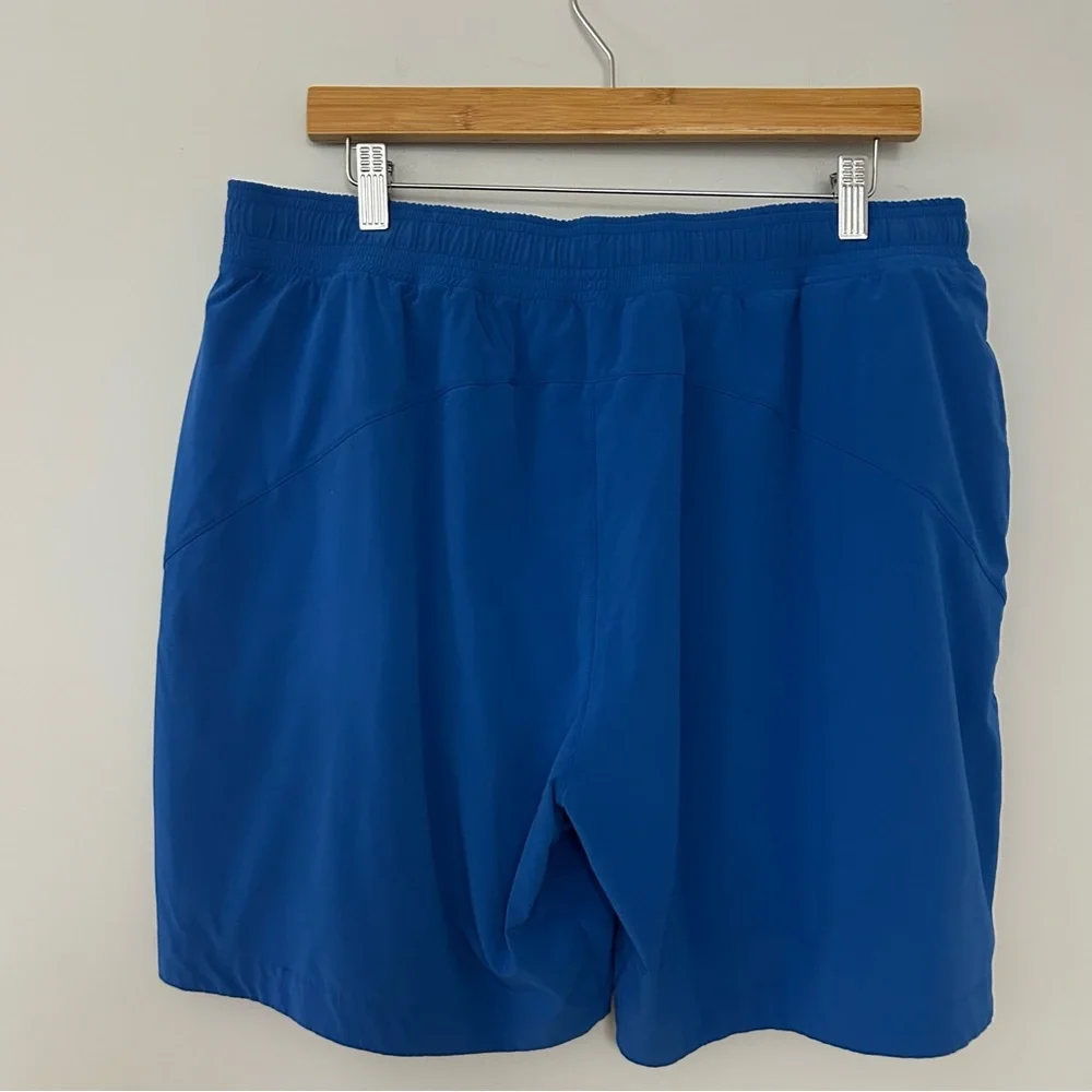 Rhone Men’s Blue Lined Athletic Shorts